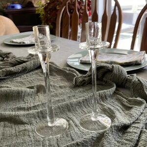 Elegant Glass Candle Holders